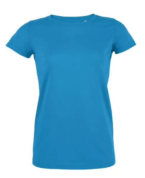 University of Soul University of Soul Damen T-Shirt aus Bio-Baumwolle "Lara", Azurblau, – Produktbild 1 von 1