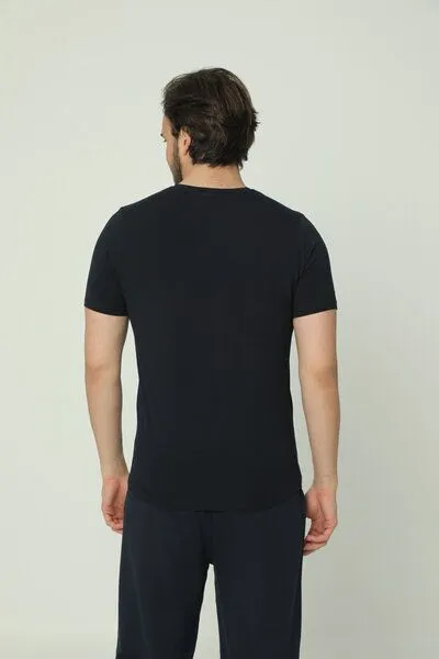 Bruno Barella GOTS zertifizierte Biobaumwolle Herren T-Shirt von Bruno Barella, Navy-blau, – Produktbild 2 von 2