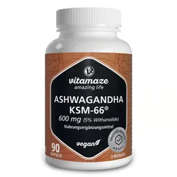 vitamaze Vitamaze Ashwagandha 600 mg KSM-66 Kapseln – Produktbild 1 von 1