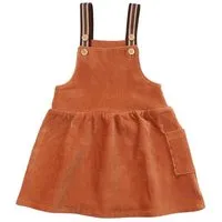 Walkiddy Kinder Trägerkleid GOTS zertifiziert – Cord in Braun, 95% Bio-Baumwolle, 5% Elasthan, bequem & kombinierbar | Walkiddy – Produktbild 1 von 1