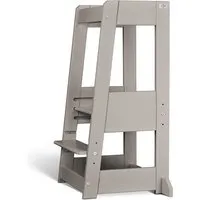 tiSsi Lernturm Felix mitwachsend, Buche massiv 40 x 91 x 45 cm, stormy grey, Grau, – Produktbild 1 von 1