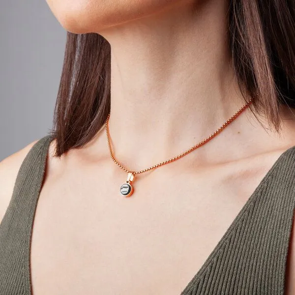 ALEXASCHA ALEXASCHA Kurze Kette mit Anhänger | Mix & Match | Roségold, Hämatitgrau, – Produktbild 2 von 4