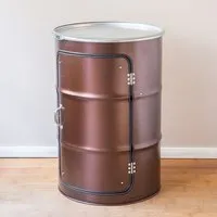 Lockengelöt Lockengelöt Der HiFi-Schrank aus einem Hamburger Ölfass, Kupfer (struktur gepulvert), – Produktbild 2 von 3
