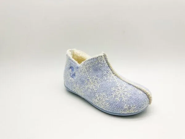 thies Veganer Kids Snow Slipper Boot "thies ® PET" aus recycelten Flaschen, Sky blue (hell blau), – Produktbild 2 von 4