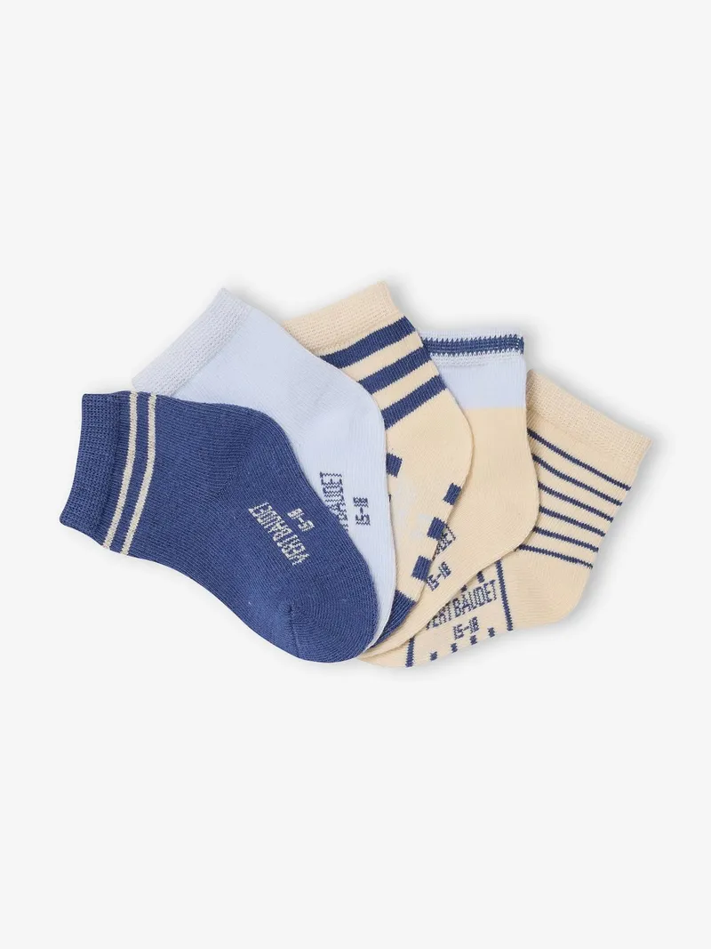 Vertbaudet 5er-Pack Baby Socken mit Streifen, Blau, – Produktbild 2 von 2