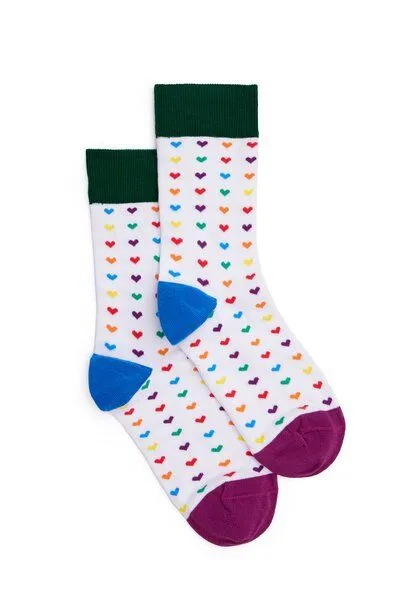 Natural Vibes Natural Vibes Herzen Socken Bio GOTS | Bunte Socken | Herren Damen Socken – Produktbild 3 von 3