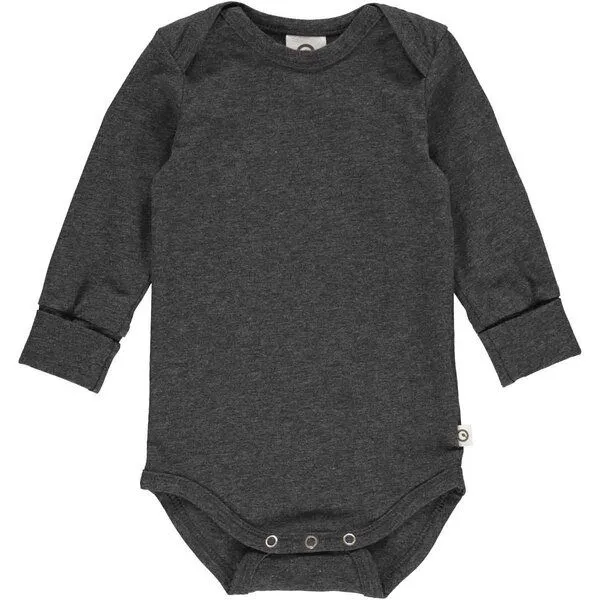 müsli müsli Langarmbody, Iron grey melange, – Produktbild 1 von 2