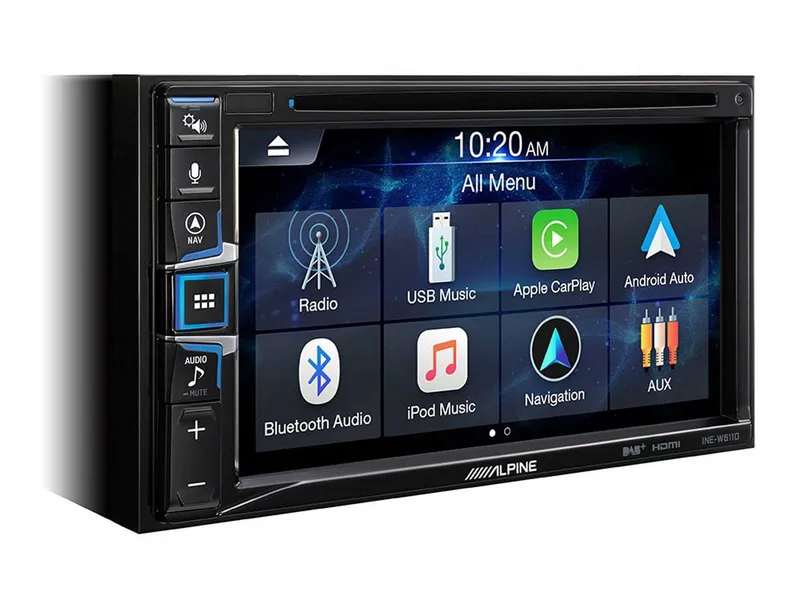 Alpine Alpine INE-W611D 2-DIN 6,5 Zoll Navigationssystem Apple Car Play Android Autoradio (RDS, AM/FM Radio, Animiertes Display, Freisprecheinrichtung, 2 DIN), Schwarz, – Produktbild 5 von 5