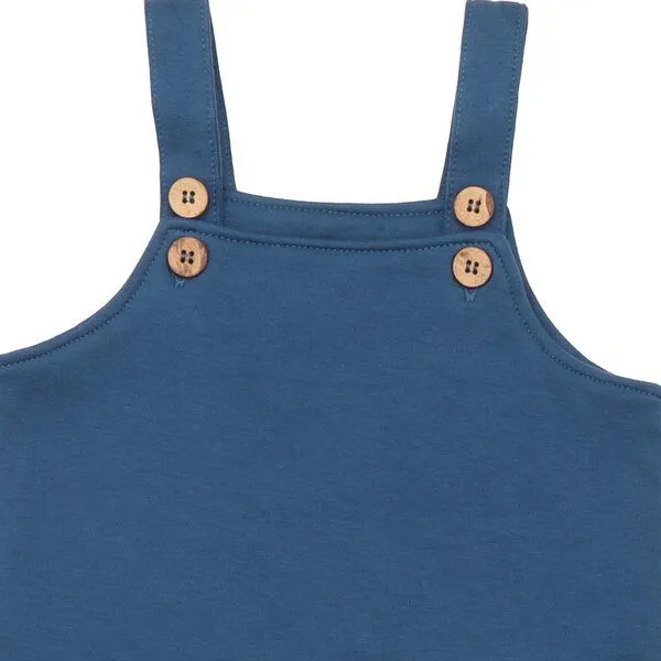 Walkiddy Walkiddy Navy Pinafore Dress - Nachhaltig & Fair Trade Bio-Baumwolle - Mädchenkleid Blau – GOTS zertifiziert, Blau, – Produktbild 2 von 2
