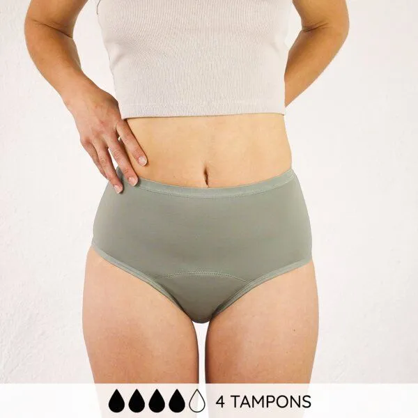 MYLILY MYLILY High Waist Salbei - Periodenunterwäsche aus Baumwolle – Produktbild 1 von 4
