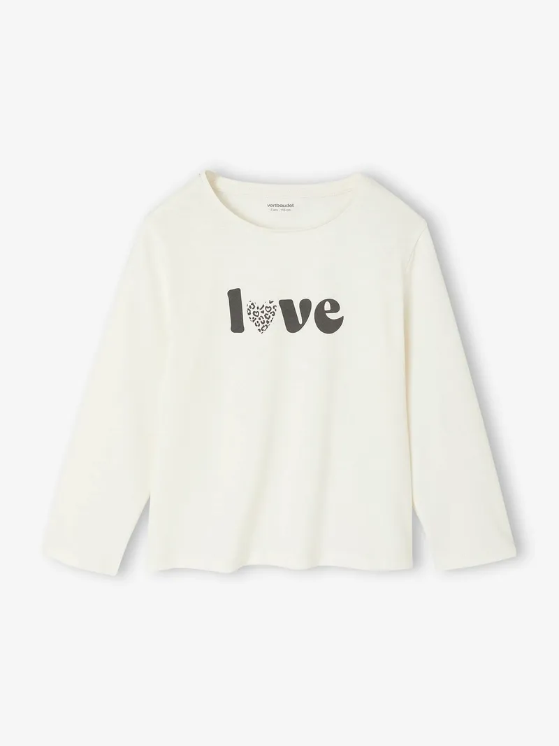 Vertbaudet 3er-Pack Langarmshirts Mädchen mit Print BASIC, Anthrazit, – Produktbild 2 von 3