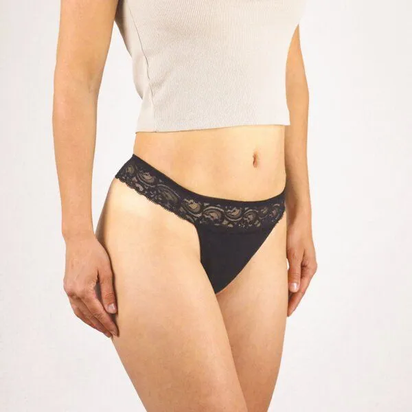 MYLILY MYLILY Tanga mit Spitze - Periodenunterwäsche aus Baumwolle – Produktbild 3 von 4