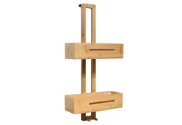 Schulte Schulte Duschkorb Duschablage aus Bambus 2 Etagen, inkl. Halter für Duschabzieher und Handtuch, belastbar bis 5 KG – Produktbild 1 von 1