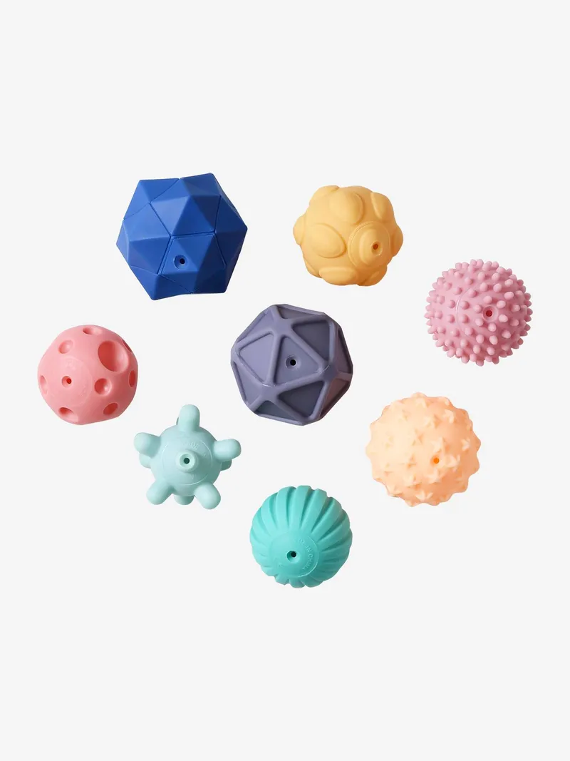 Vertbaudet 8er-Set Baby Sensorikbälle, Mehrfarbig, – Produktbild 4 von 4