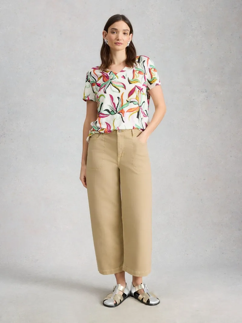 White Stuff 7/8-Jeans Tia mit weitem Bein - 52/R, Hellgrün, – Produktbild 2 von 4