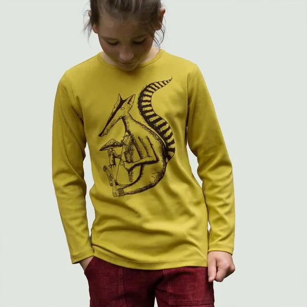 Cmig Cmig Langarmshirt für Kinder "Duchs", Antique moss (gelb), – Produktbild 3 von 4