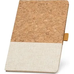 hi!dea™ KLEE. A5 Notizbuch aus Kork und Leinen mit linierten Blättern, Naturhell, Beige, – Produktbild 1 von 1