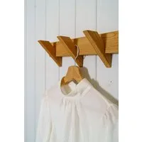 kleiderleiter de kleiderleiter_de Garderobe, Garderobenleiste ANDA aus massiver Eiche mit 5 /8 Haken in 60 oder 100 cm – Produktbild 1 von 1