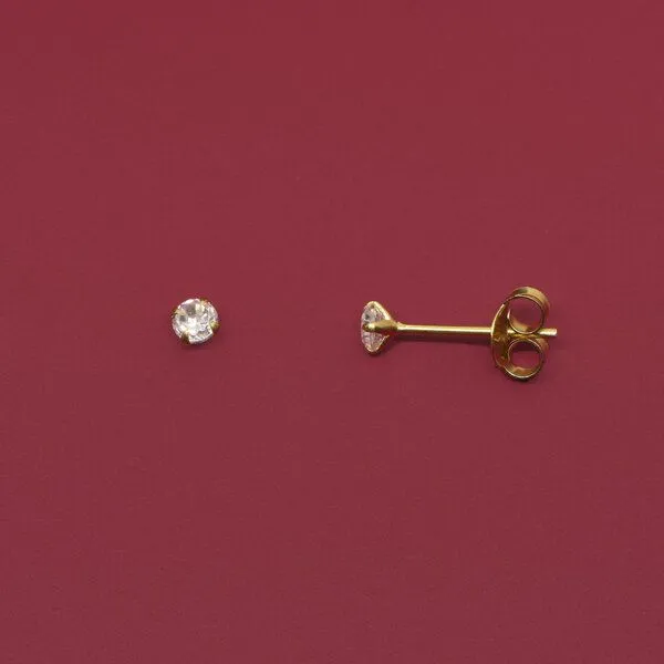 fejn jewelry fejn jewelry Ohrstecker 'sparkle stud', Gold, – Produktbild 1 von 3