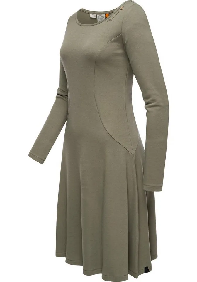 ragwear ragwear A-Linien-Kleid Appero Stylisches Langarm-Kleid für den Winter, Grün, – Produktbild 2 von 3