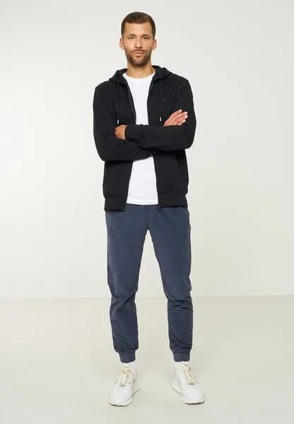 recolution Herren Sweatjacke aus Bio-Baumwolle - BIRCH - recolution, Schwarz, – Produktbild 3 von 4