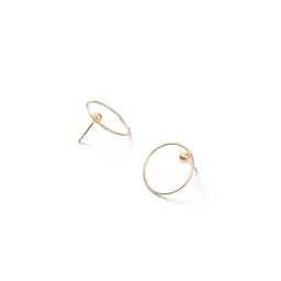 Jonathan Radetz Jewellery Jonathan Radetz Jewellery Stecker EFFECT, Gold 585, 14 Karat, Durchmesser 20 mm, Handmade in Germany, JRJ – Produktbild 1 von 1