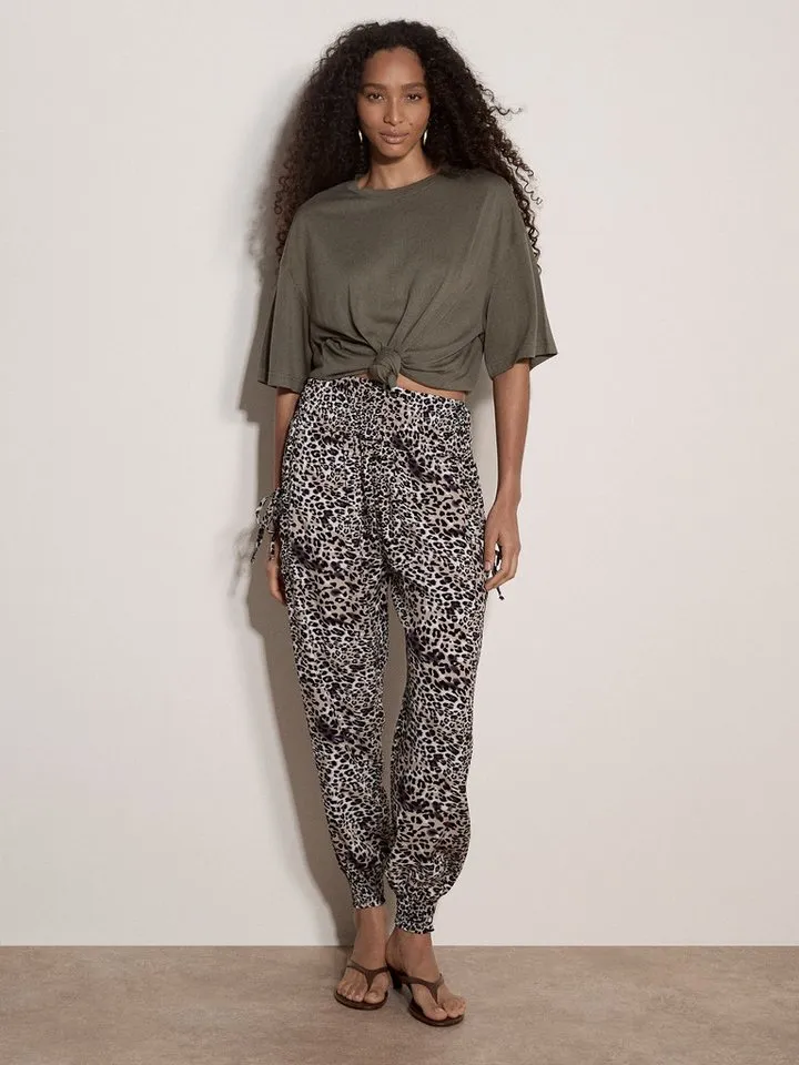 Apricot Apricot Jogger Pants Relaxhose mit Animalprint, Beige, – Produktbild 3 von 5