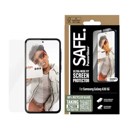 PanzerGlass Schutzfolie PanzerGlass Safe Bildschirm. Ultra-Wide Fit EasyAligner für Samsung Galaxy A36 A366, Gehärtetes Glas, Vollverklebung. – Produktbild 1 von 1