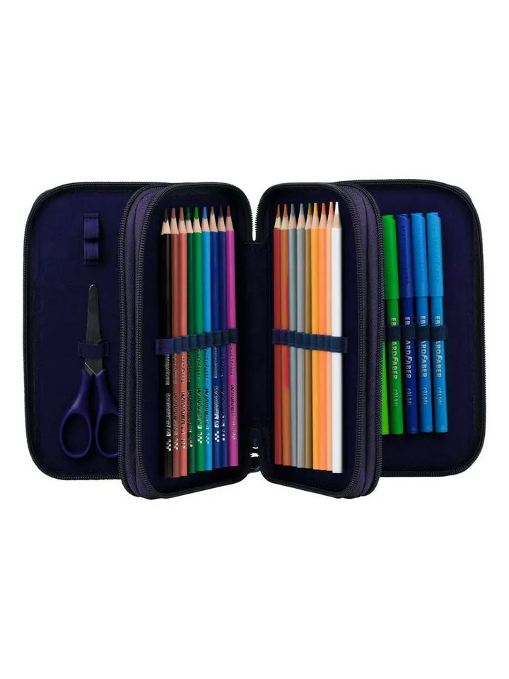 Ergobag Ergobag Federmäppchen Maxi Mäppchen, (1-tlg), mit Stiften befüllt, Lila, – Produktbild 7 von 8