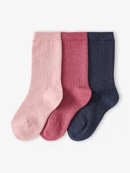 Vertbaudet 3er-Set Strumpfhosen mit Glitzereffekt Mädchen – Produktbild 1 von 1