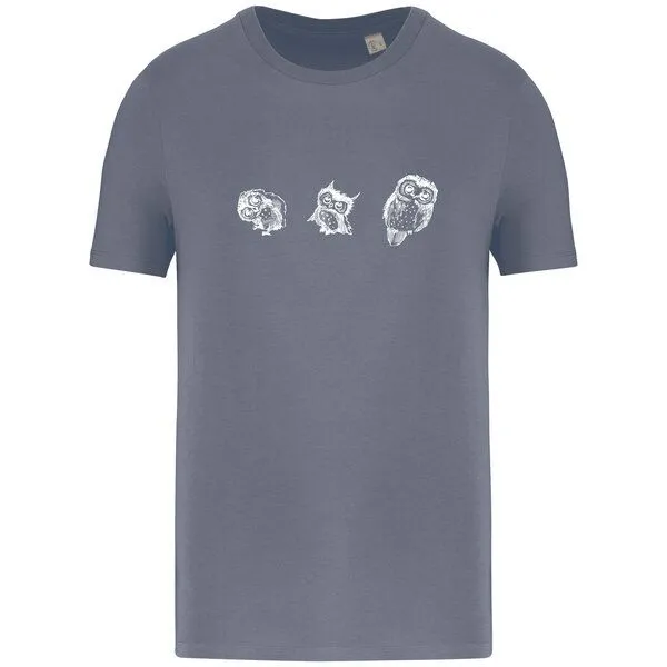 Greenspired Greenspired Basic Bio T-Shirt Three Owls 155g/m² XXS - 4 XL", Mineralgrau, – Produktbild 1 von 1