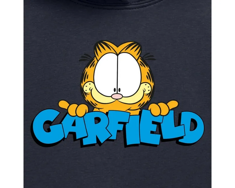 Spreadshirt Hoodie Garfield Gesicht Logo Kinder Premium Hoodie (1-tlg) Regular Fit, Blau, – Produktbild 2 von 4