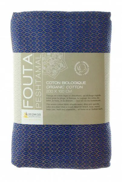 Karawan authentic Karawan authentic Fouta Hamamtuch aus reiner Bio-Baumwolle 200 × 100 cm (Stil SAND), Natural, – Produktbild 6 von 8