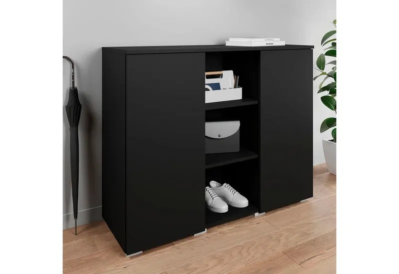 OTTO home Schuhkommode Paris, Breite 100 cm, Schwarz, – Produktbild 2 von 5