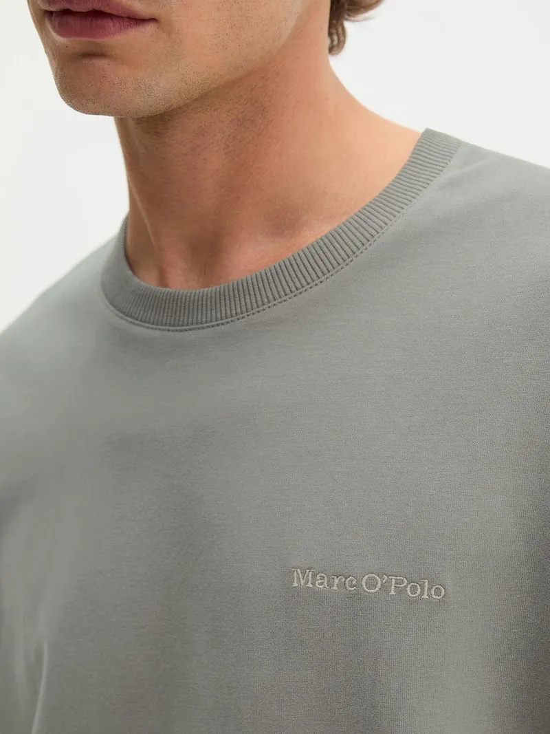 Marc O'Polo Marc O'Polo Heavy Langarm-T-Shirt Graphite Dust - Größe M, Taupe, – Produktbild 2 von 5