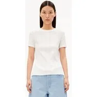 ARMEDANGELS ARMEDANGELS POINTELLE Damen T-Shirt aus 100% Bio-Baumwolle, White, – Produktbild 1 von 1
