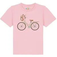 watabout kids watabout.kids T-Shirt Kinder Fahrrad mit Blumen, Cotton pink, – Produktbild 1 von 1