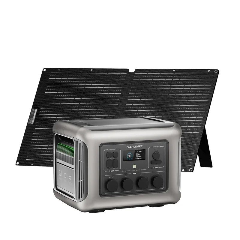 ALLPOWERS ALLPOWERS R2500 Mit 100W Solarpanel | 2500W Solargenerator R2500 Plus (2016Wh) / R2500 + 2 x SF100 Flexibles Solarpanel – Produktbild 1 von 1