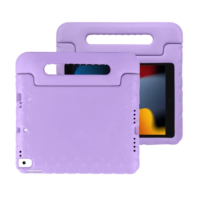 imoshion imoshion Schutzhülle mit Handgriff kindersicher für das Apple iPad 9 (2021) 10.2 Zoll / iPad 8 (2020) 10.2 Zoll / iPad 7 (2019) 10.2 Zoll, Violett, – Produktbild 1 von 1