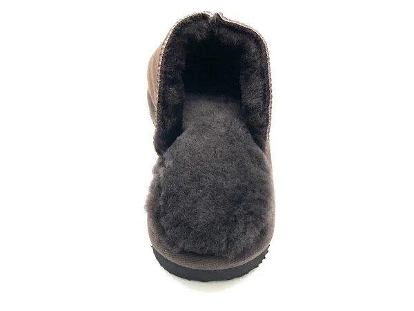 thies Pantoffel aus Schaffell "thies Grumpy Dad Slipper", fair produziert, Braun, – Produktbild 4 von 4