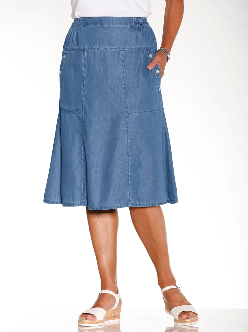 Witt Jeansrock blue-bleached, Blue-bleached, – Produktbild 1 von 3