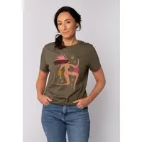 watapparel watapparel T-Shirt Frauen Love and flex, Khaki, – Produktbild 1 von 1