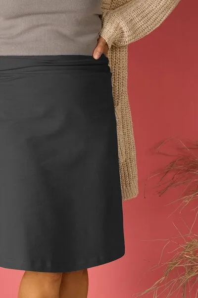La Gitana La Gitana Rock A-Linie „June“ – lange Variante, aus Bio-Baumwolljersey – fair & nachhaltig, Grau, – Produktbild 4 von 4