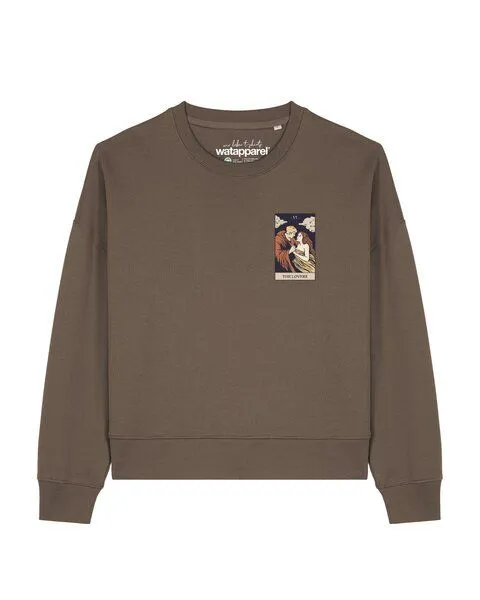 watapparel watapparel Sweatshirt Frauen Tarot The Lovers, Mocha, – Produktbild 1 von 2
