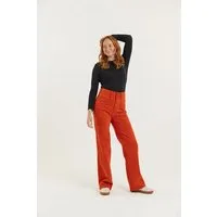 Flax and Loom Flax and Loom Tencel-Baumwoll Jeans Straight Fit Modell: Dinah, Burnt orange, – Produktbild 3 von 6