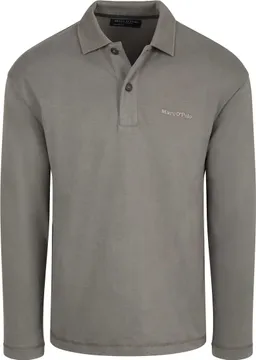 Marc O'Polo Marc O'Polo Heavy Langarm-Poloshirt Graphite Dust - Größe XXL – Produktbild 1 von 1