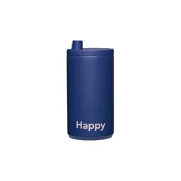 Design Letters Reisebecher 350ml – Midnight Blue, Happy – Produktbild 1 von 1