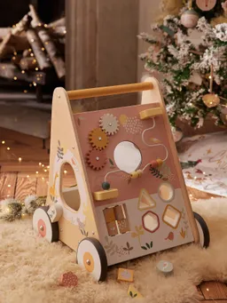 Vertbaudet Vertbaudet Activity-Lauflernwagen mit Bremsen Holz FSC® – Produktbild 1 von 1