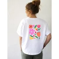 Kultgut Kultgut Artdesign Biofair - Oversize Shirt/ Hello, Weiß, – Produktbild 1 von 1