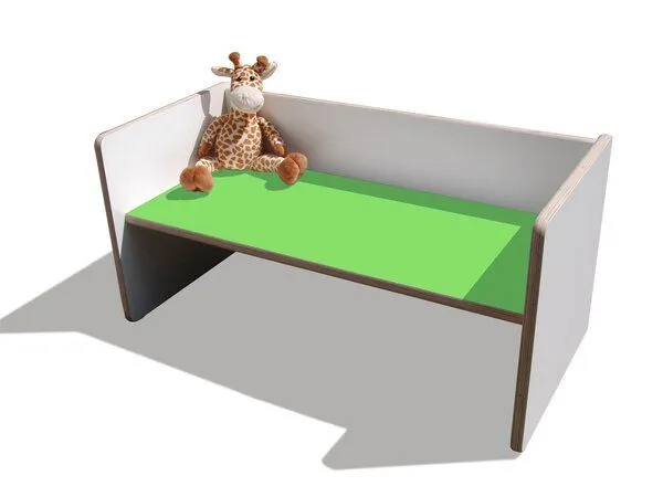 Die Schreiner Christoph Siegel Die Schreiner Christoph Siegel ELI Wendetisch/Bank - Mini - Weiß mit bunter Sitzfläche, Grün, – Produktbild 1 von 1
